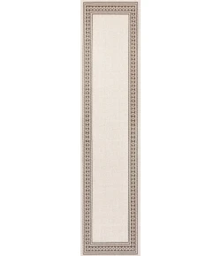 Jonathany Santa Monica SMB207B Cream/Black Area Rug 2 ft. X 8 ft. Runner