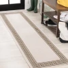 Jonathany Santa Monica SMB207B Cream/Black Area Rug 2 ft. X 8 ft. Runner