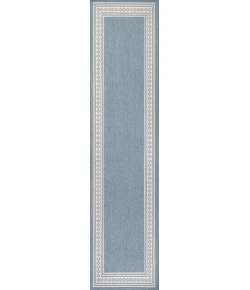 Jonathany Santa Monica SMB207C Blue/Cream Area Rug 2 ft. X 8 ft. Runner