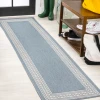 Jonathany Santa Monica SMB207C Blue/Cream Area Rug 2 ft. X 8 ft. Runner