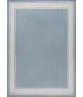 Lucia Classic Diamond Border Blue/Cream 5 ft. x 8 ft. Indoor/Outdoor Area Rug