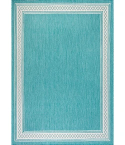 Jonathany Santa Monica SMB207D Aqua/Light Gray Area Rug 5 ft. 3 in. X 7 ft. 7 in. Rectangle