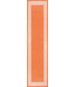 Jonathany Santa Monica SMB207E Orange/Cream Area Rug 2 ft. X 8 ft. Runner