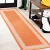 Jonathany Santa Monica SMB207E Orange/Cream Area Rug 2 ft. X 8 ft. Runner