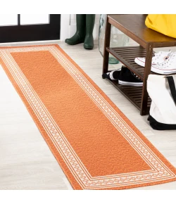 Jonathany Santa Monica SMB207E Orange/Cream Area Rug 2 ft. X 8 ft. Runner