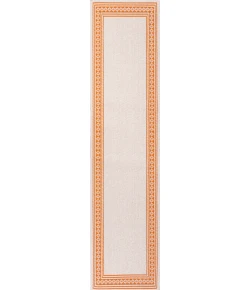 Jonathany Santa Monica SMB207F Cream/Orange Area Rug 2 ft. X 8 ft. Runner