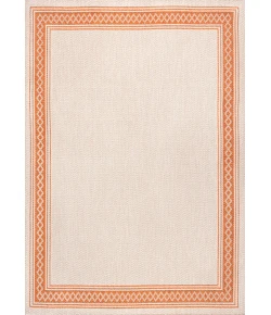 Jonathany Santa Monica SMB207F Cream/Orange Area Rug 7 ft. 10 in. X 10 ft. Rectangle