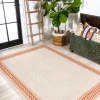 Jonathany Santa Monica SMB207F Cream/Orange Area Rug 2 ft. 11 in. X 5 ft. Rectangle
