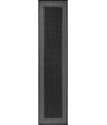 Lucia Classic Diamond Border Black/Gray 2 ft. x 8 ft. Indoor/Outdoor Runner Rug