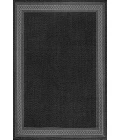 Lucia Classic Diamond Border Black/Gray 4 ft. x 6 ft. Indoor/Outdoor Area Rug