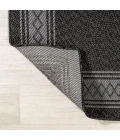 Lucia Classic Diamond Border Black/Gray 2 ft. x 8 ft. Indoor/Outdoor Runner Rug
