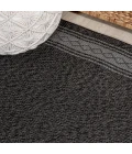 Lucia Classic Diamond Border Black/Gray 2 ft. x 8 ft. Indoor/Outdoor Runner Rug