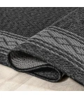 Lucia Classic Diamond Border Black/Gray 2 ft. x 8 ft. Indoor/Outdoor Runner Rug