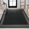Jonathany Santa Monica SMB207G Black/Gray Area Rug 2 ft. 11 in. X 5 ft. Rectangle