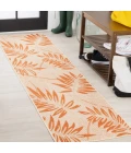 Havana Tropical Palm Leaf Cream/Orange 2 ft. x 8 ft. Indoor/Outdoor Runner Rug