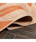 Havana Tropical Palm Leaf Cream/Orange 2 ft. x 8 ft. Indoor/Outdoor Runner Rug