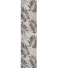 Havana Tropical Palm Leaf Gray/Black 2 ft. x 8 ft. Indoor/Outdoor Runner Rug