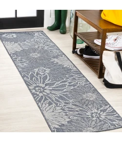 Jonathany Santa Monica SMB209A Navy/Gray Area Rug 2 ft. X 8 ft. Runner
