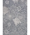 Bahamas Modern All-Over Floral Navy/Gray 3 ft. x 5 ft. Indoor/Outdoor Area Rug