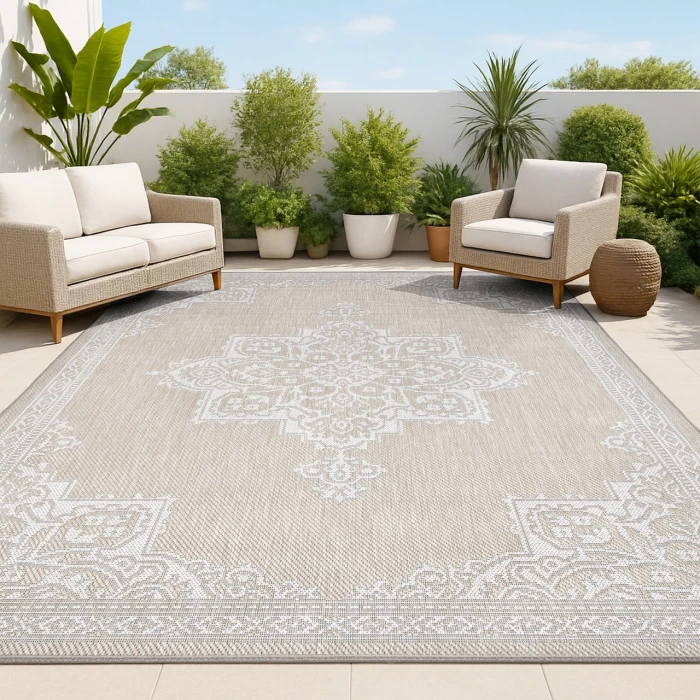 Jonathan Y SANTA MONICA Beige SMB300B 5ft.3in. X 7ft.7in. Rect. Rug