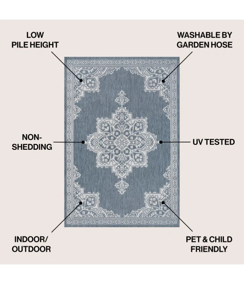 Jonathan Y SANTA MONICA Blue SMB300C 3ft. X 5ft. Rect. Rug