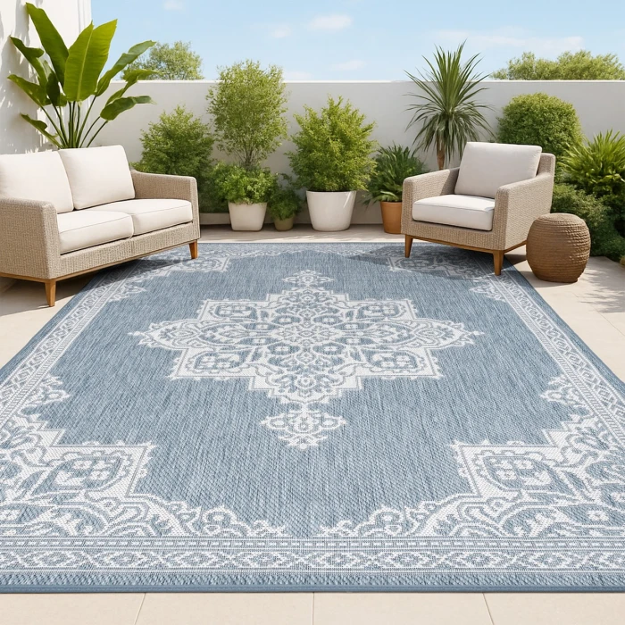 Jonathan Y SANTA MONICA Blue SMB300C 5ft.3in. X 7ft.7in. Rect. Rug