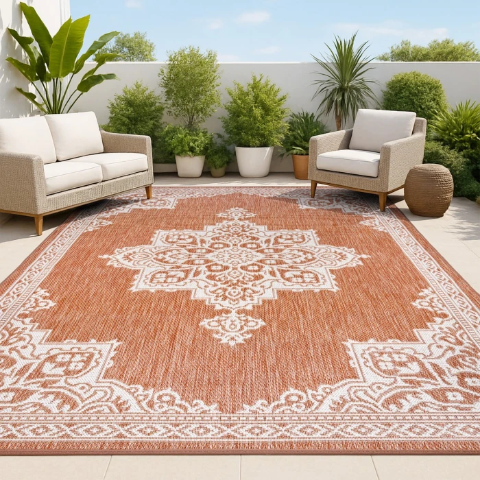 Jonathan Y SANTA MONICA Red SMB300E 5ft.3in. X 7ft.7in. Rect. Rug