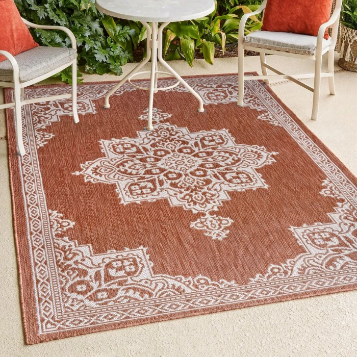 Jonathan Y SANTA MONICA Red SMB300E 5ft.3in. X 7ft.7in. Rect. Rug