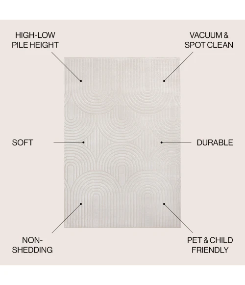 Jonathan Y SANDSTONE Cream SND100B 2ft.-11in. X 5ft. Rect. Rug