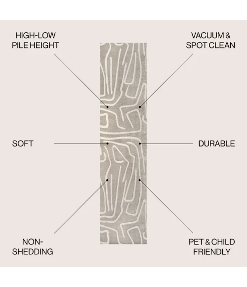 Jonathan Y SANDSTONE Beige SND102A 2ft. X 8ft. Rect. Rug