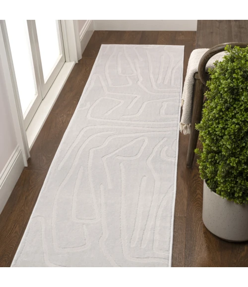 Jonathan Y SANDSTONE White SND102B 2ft. X 8ft. Rect. Rug