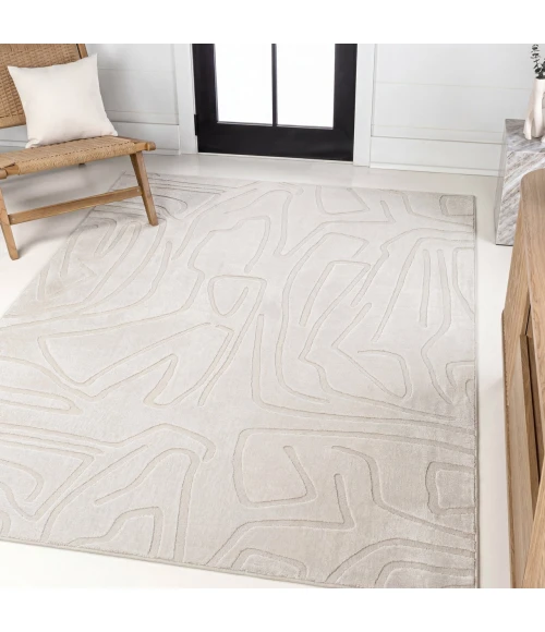 Jonathan Y SANDSTONE White SND102B 5ft.3in. X 7ft.7in. Rect. Rug