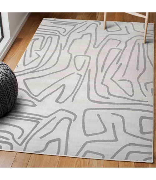 Jonathan Y SANDSTONE White SND102C 5ft.3in. X 7ft.7in. Rect. Rug