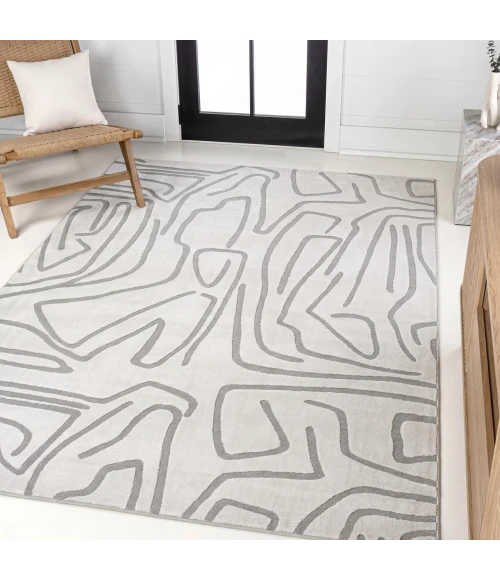 Jonathan Y SANDSTONE White SND102C 5ft.3in. X 7ft.7in. Rect. Rug