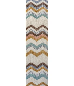 Jonathany Santa Theresa SNT101A Multi/Cream Area Rug 2 ft. 2 in. X 8 ft. Runner