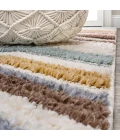 Elin Chevron High-Low Multi/Cream 4 ft. x 6 ft. Area Rug