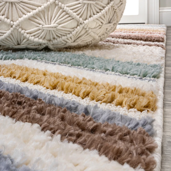 Elin Chevron High-Low Multi/Cream 3 ft. x 5 ft. Area Rug