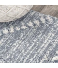 Sofie Moroccan Trellis High-Low Gray/Cream 3 ft. x 5 ft. Area Rug