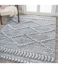 Sofie Moroccan Trellis High-Low Gray/Cream 3 ft. x 5 ft. Area Rug
