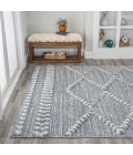 Sofie Moroccan Trellis High-Low Gray/Cream 3 ft. x 5 ft. Area Rug