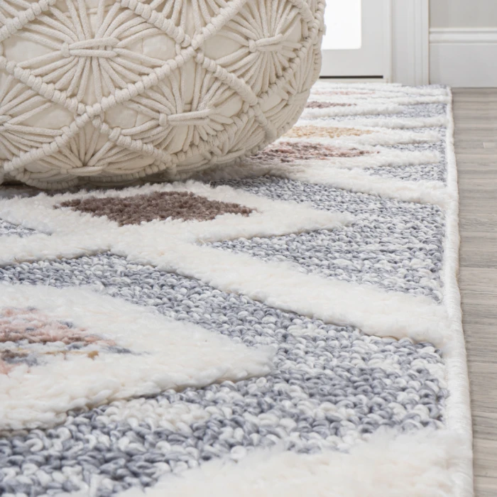 Monique Trellis High-Low Multi/Gray 3 ft. x 5 ft. Area Rug