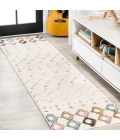Pia Moroccan Trellis Plush Carved Multi/Cream 2 ft. x 8 ft. Runner Rug