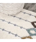 Pia Moroccan Trellis Plush Carved Multi/Cream 2 ft. x 8 ft. Runner Rug