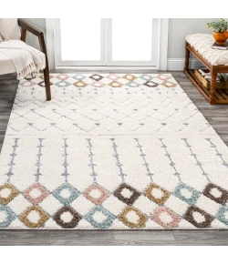Jonathany Santa Theresa SNT105A Multi/Cream Area Rug 3 ft. 11 in. X 6 ft. Rectangle