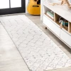 Jonathany Santa Theresa SNT105B Cream/Gray Area Rug 2 ft. 2 in. X 8 ft. Runner