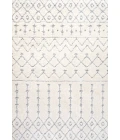 Pia Moroccan Trellis Plush Carved Cream/Gray 3 ft. x 5 ft. Area Rug