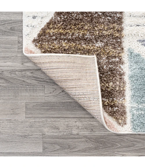 Aileen Geometric Scandi Colorblock Carved Multi 3 ft. x 5 ft. Area Rug