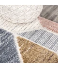 Aileen Geometric Scandi Colorblock Carved Multi 3 ft. x 5 ft. Area Rug