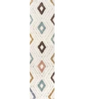Amira Diamond Tribal High-Low Multi/Cream 2 ft. x 8 ft. Runner Rug