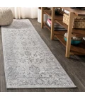 Lotus Modern Persian Floral Gray 2 ft. x 8 ft. Runner Rug